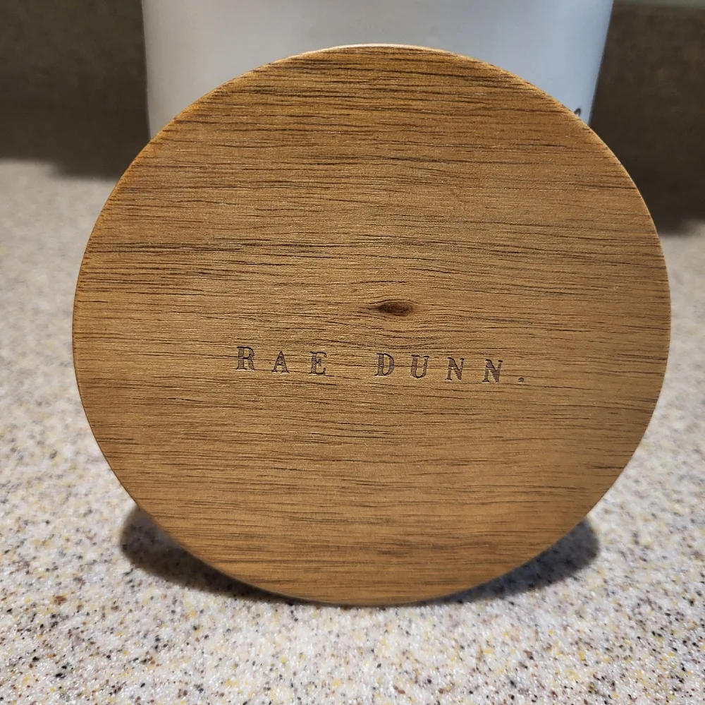 Rae Dunn Artisan Collection By Magenta Goodies Storage Canister With Wooden Lid